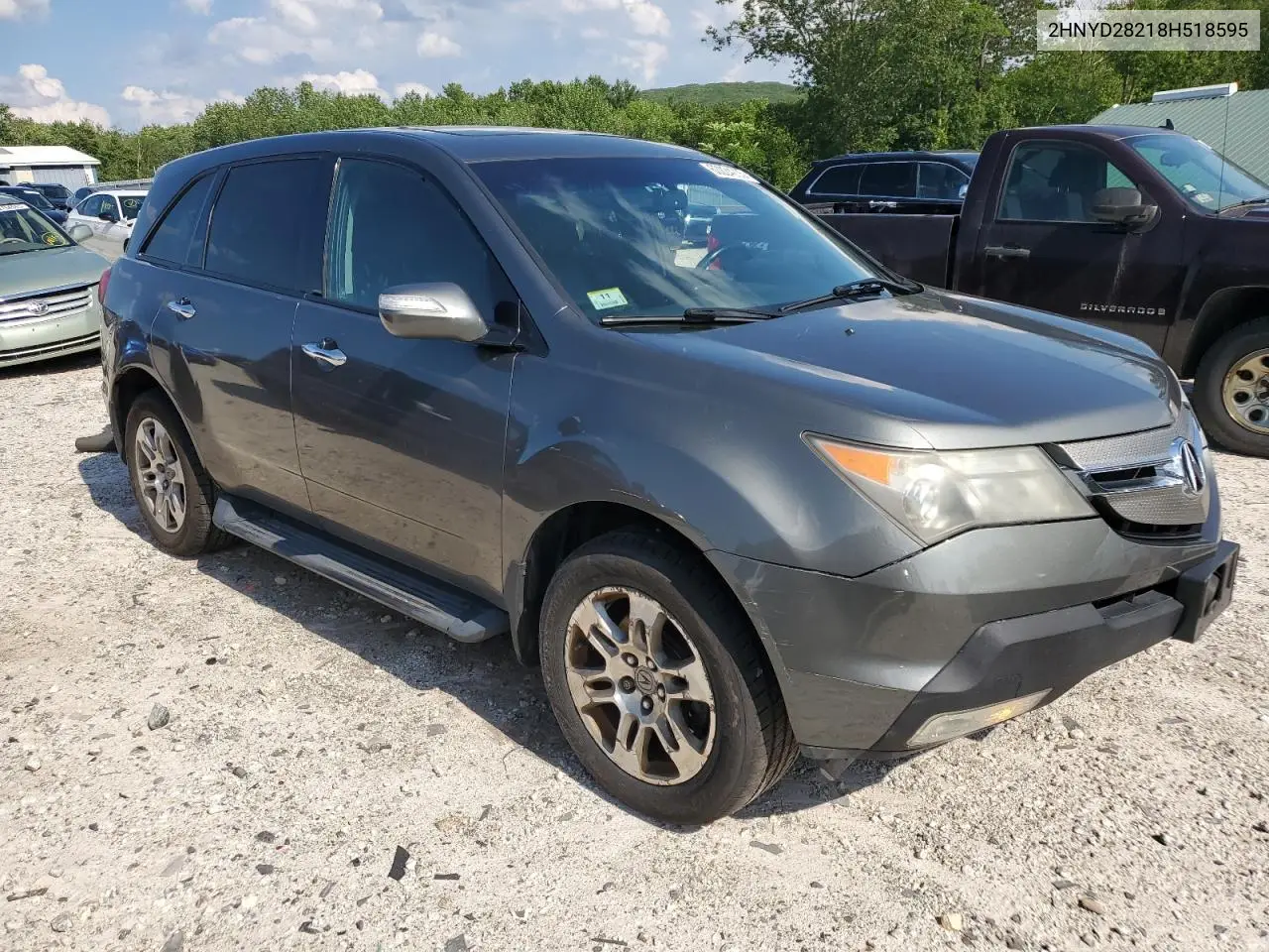 2008 Acura Mdx VIN: 2HNYD28218H518595 Lot: 63224255