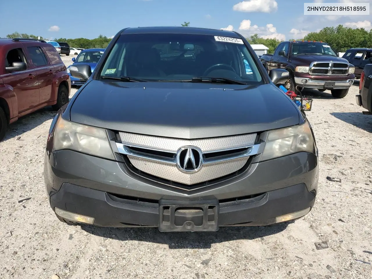2008 Acura Mdx VIN: 2HNYD28218H518595 Lot: 63224255