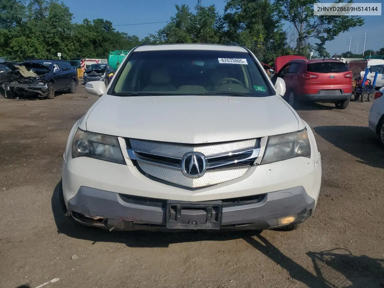 2009 Acura Mdx Technology VIN: 2HNYD28689H514144 Lot: 62633005