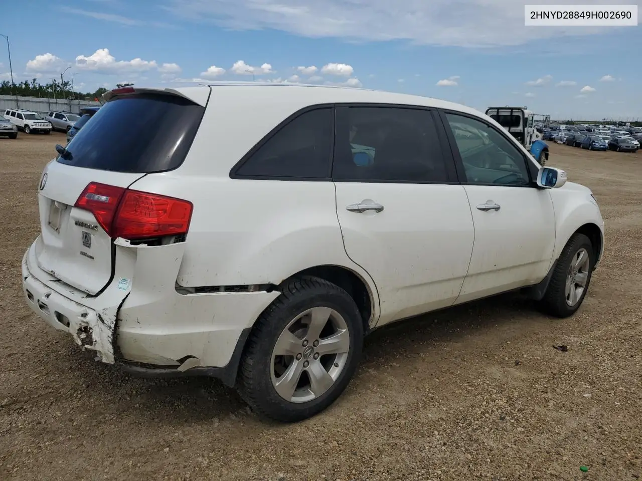 2009 Acura Mdx Sport VIN: 2HNYD28849H002690 Lot: 62782885