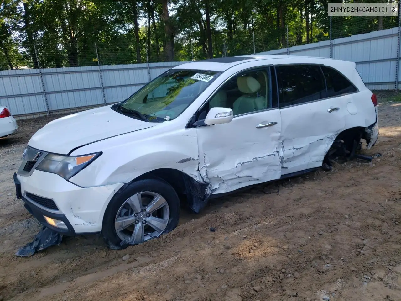 2010 Acura Mdx Technology VIN: 2HNYD2H46AH510113 Lot: 59907885