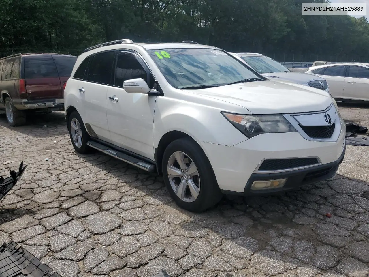 2010 Acura Mdx VIN: 2HNYD2H21AH525889 Lot: 62573825
