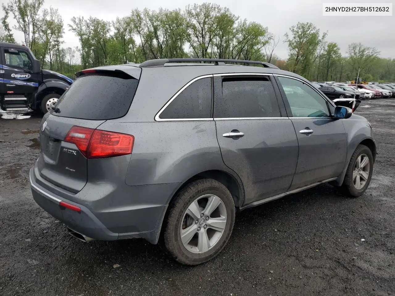 2011 Acura Mdx VIN: 2HNYD2H27BH512632 Lot: 55914485