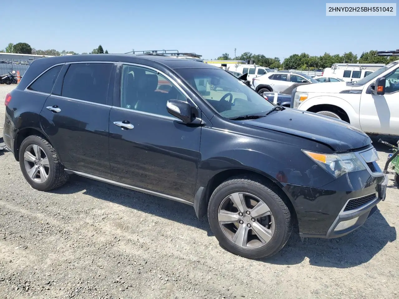 2011 Acura Mdx VIN: 2HNYD2H25BH551042 Lot: 58401045