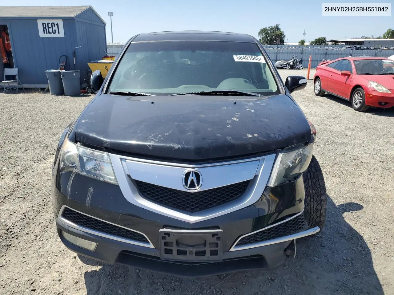 2011 Acura Mdx VIN: 2HNYD2H25BH551042 Lot: 58401045