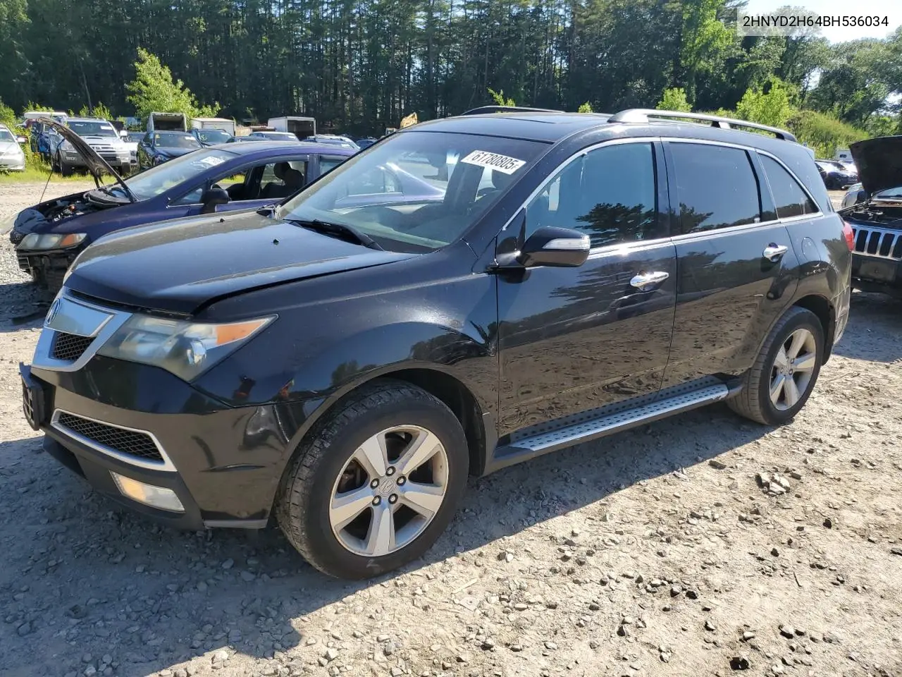 2011 Acura Mdx Technology VIN: 2HNYD2H64BH536034 Lot: 61780805
