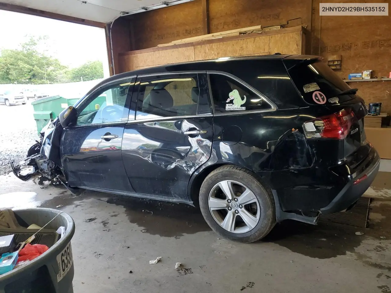 2011 Acura Mdx VIN: 2HNYD2H29BH535152 Lot: 63153845