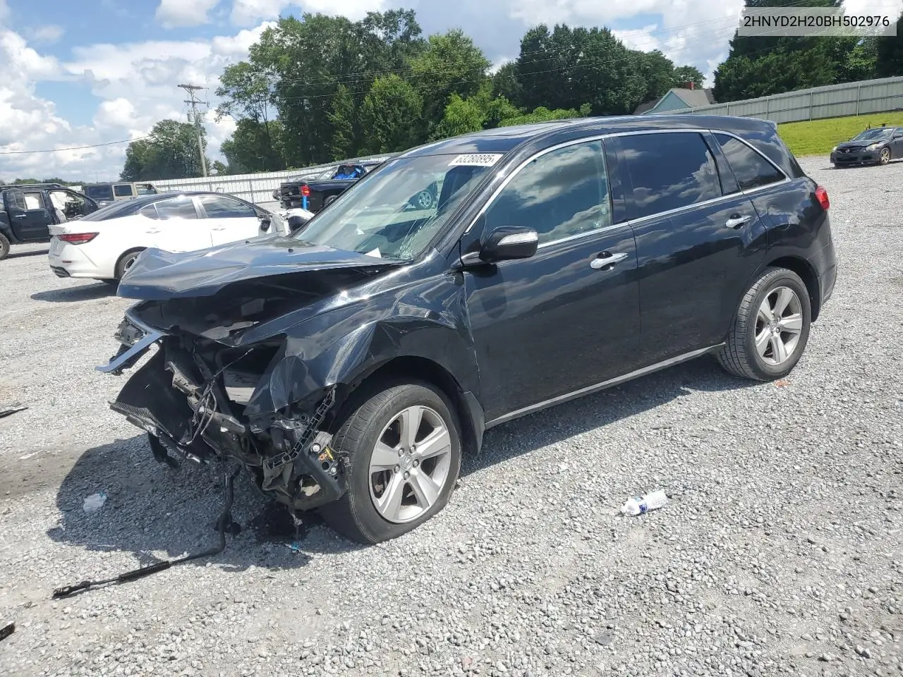 2011 Acura Mdx VIN: 2HNYD2H20BH502976 Lot: 63280895