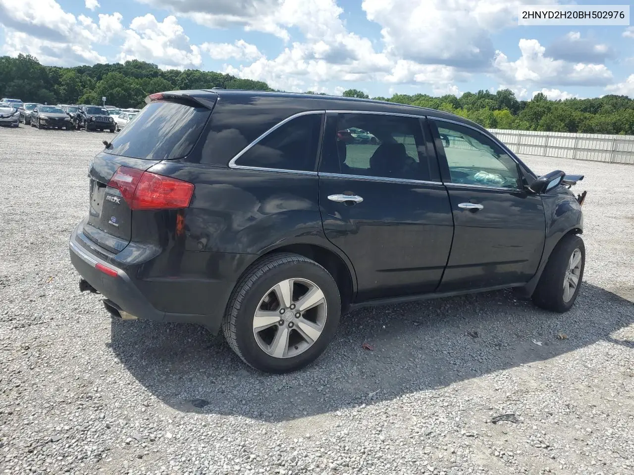 2011 Acura Mdx VIN: 2HNYD2H20BH502976 Lot: 63280895