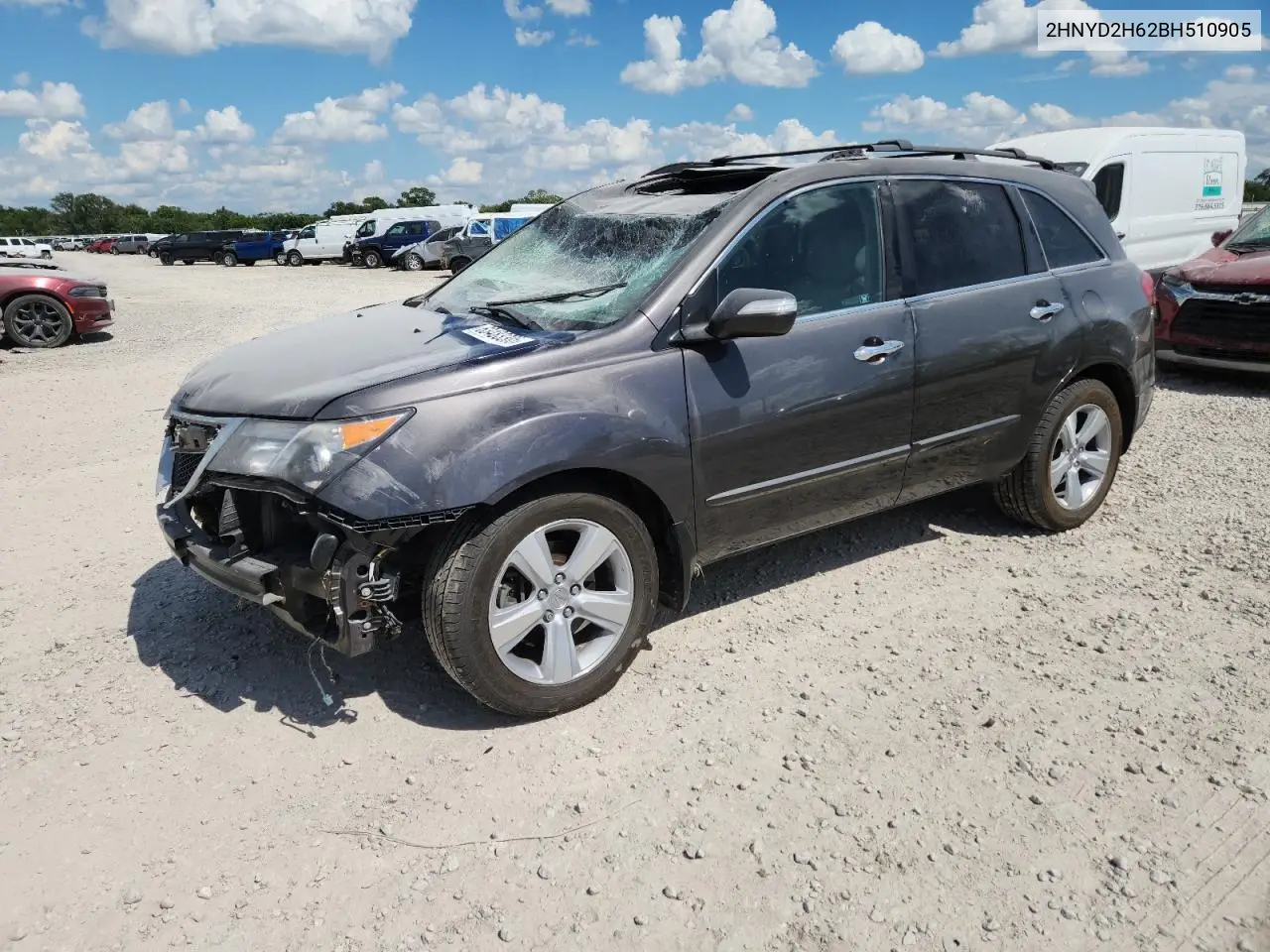 2011 Acura Mdx Technology VIN: 2HNYD2H62BH510905 Lot: 63483385