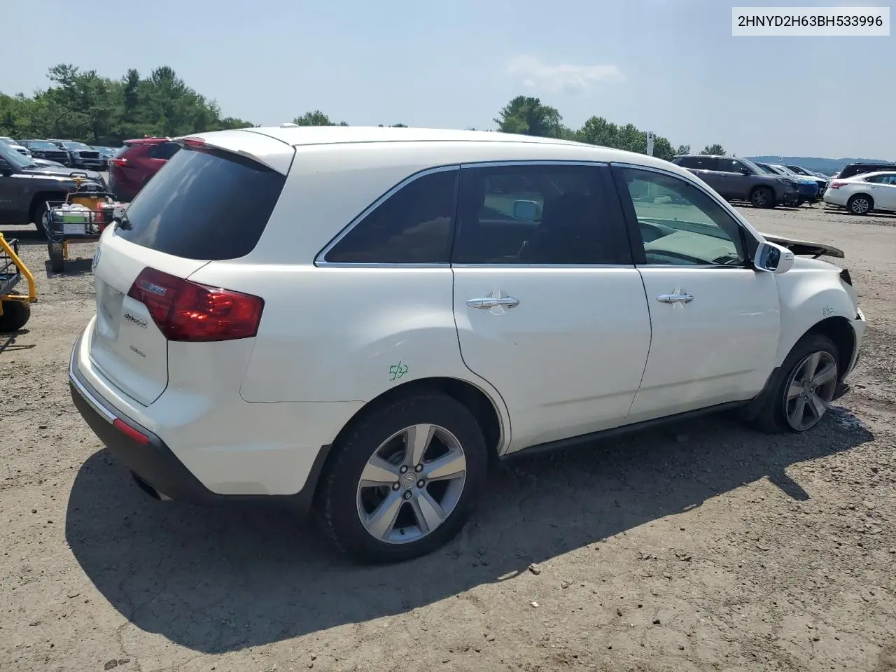 2011 Acura Mdx Technology VIN: 2HNYD2H63BH533996 Lot: 63486715