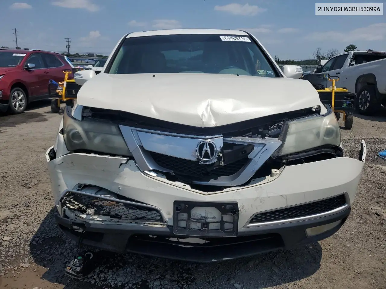 2011 Acura Mdx Technology VIN: 2HNYD2H63BH533996 Lot: 63486715