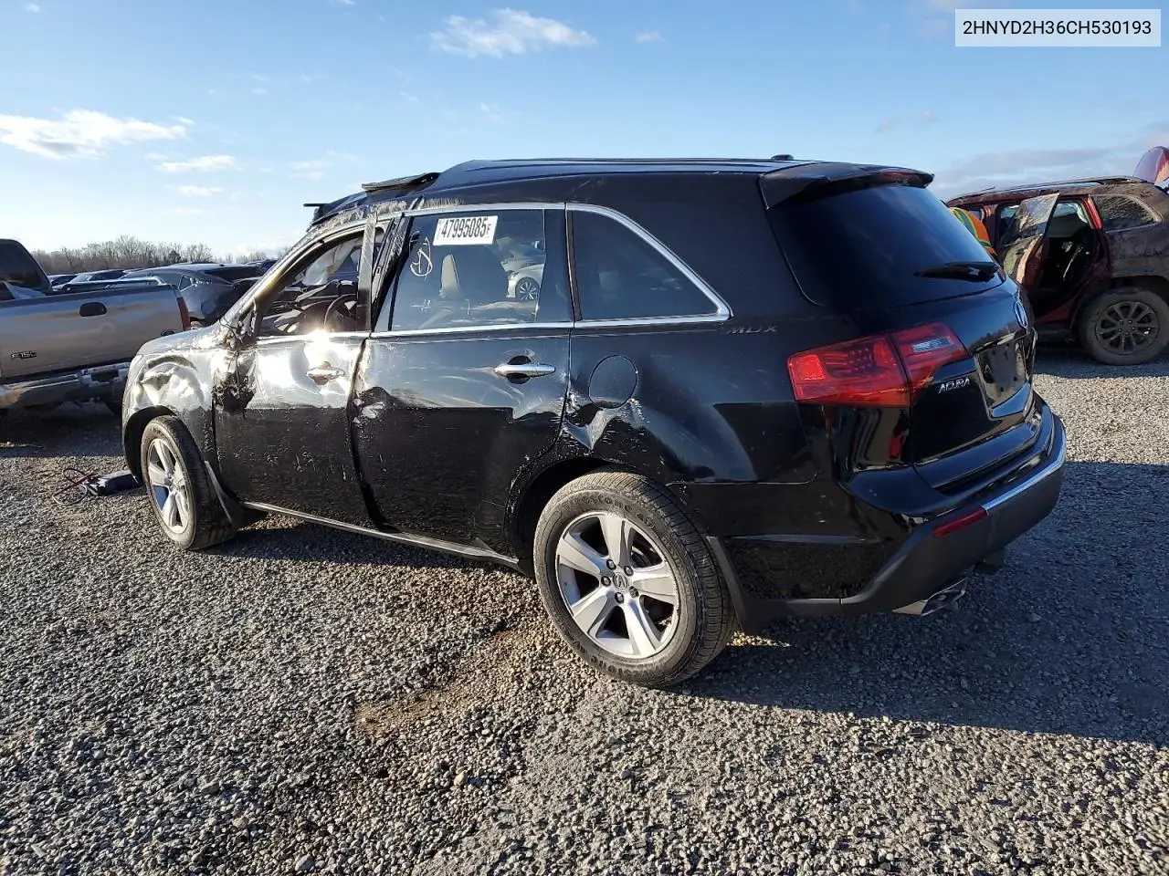 2012 Acura Mdx Technology VIN: 2HNYD2H36CH530193 Lot: 47995085