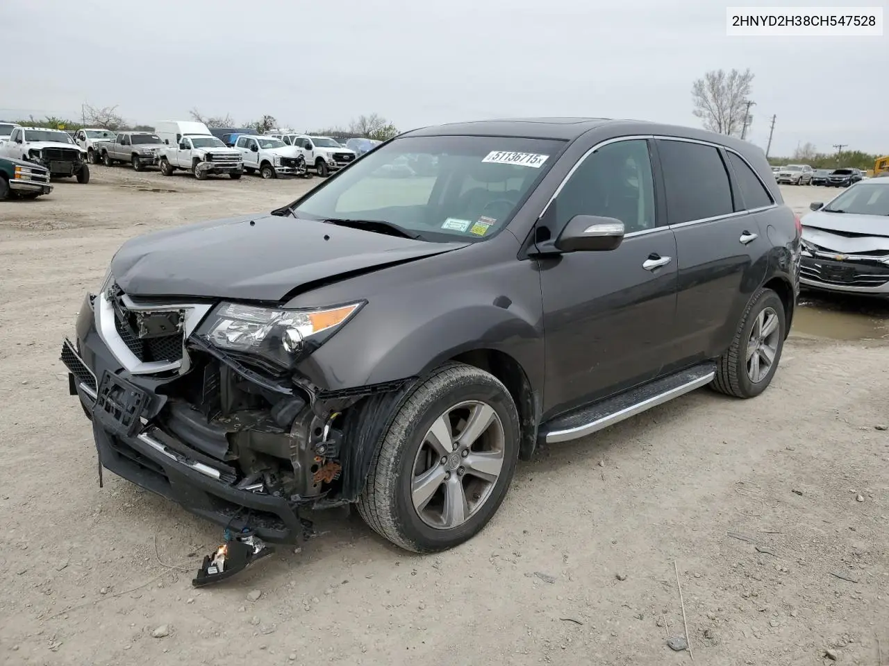 2012 Acura Mdx Technology VIN: 2HNYD2H38CH547528 Lot: 51136715