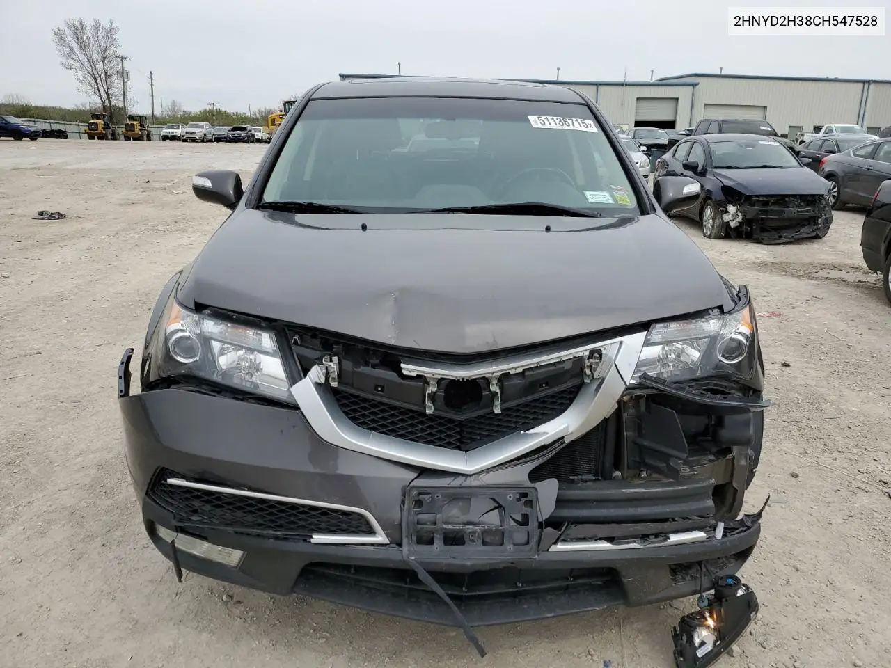 2012 Acura Mdx Technology VIN: 2HNYD2H38CH547528 Lot: 51136715