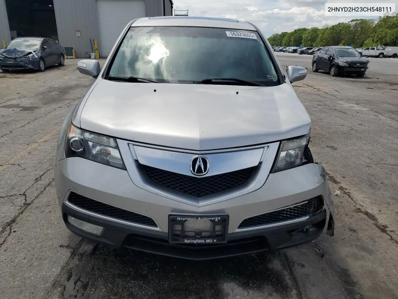 2012 Acura Mdx VIN: 2HNYD2H23CH548111 Lot: 56323665