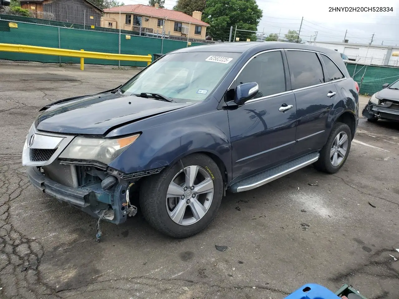 2012 Acura Mdx VIN: 2HNYD2H20CH528334 Lot: 62582225
