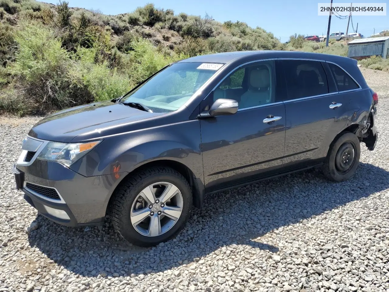2012 Acura Mdx Technology VIN: 2HNYD2H38CH549344 Lot: 62585155