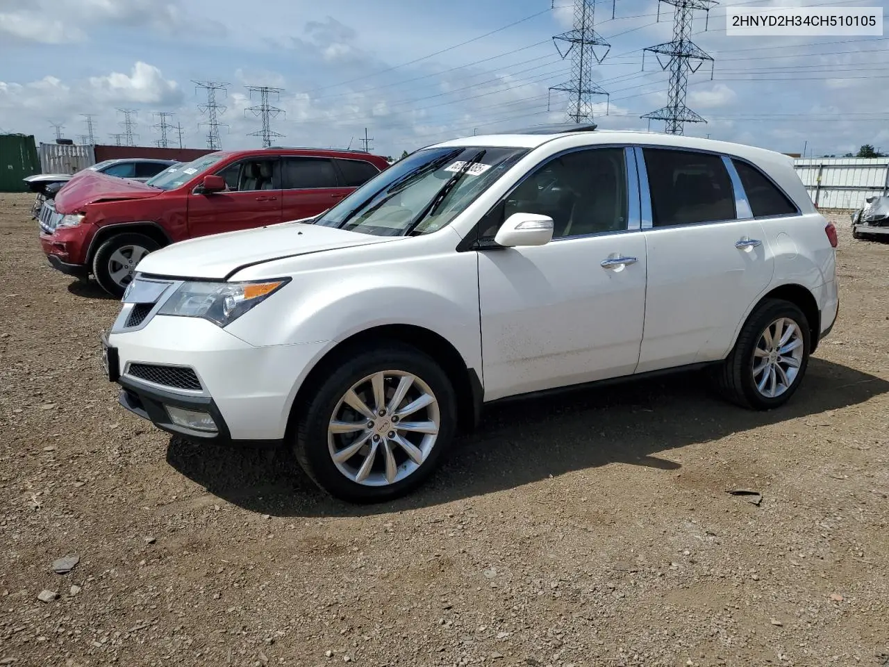 2012 Acura Mdx Technology VIN: 2HNYD2H34CH510105 Lot: 62614385