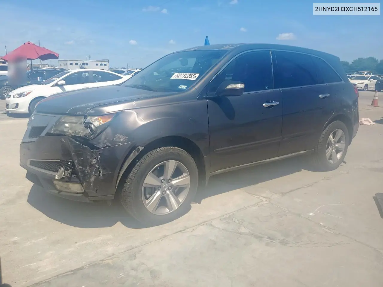 2012 Acura Mdx Technology VIN: 2HNYD2H3XCH512165 Lot: 62772265