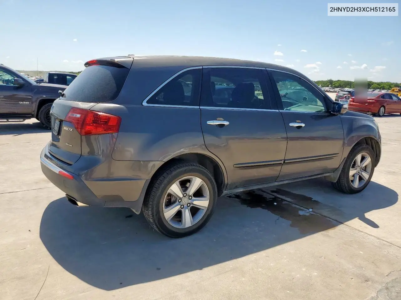 2012 Acura Mdx Technology VIN: 2HNYD2H3XCH512165 Lot: 62772265