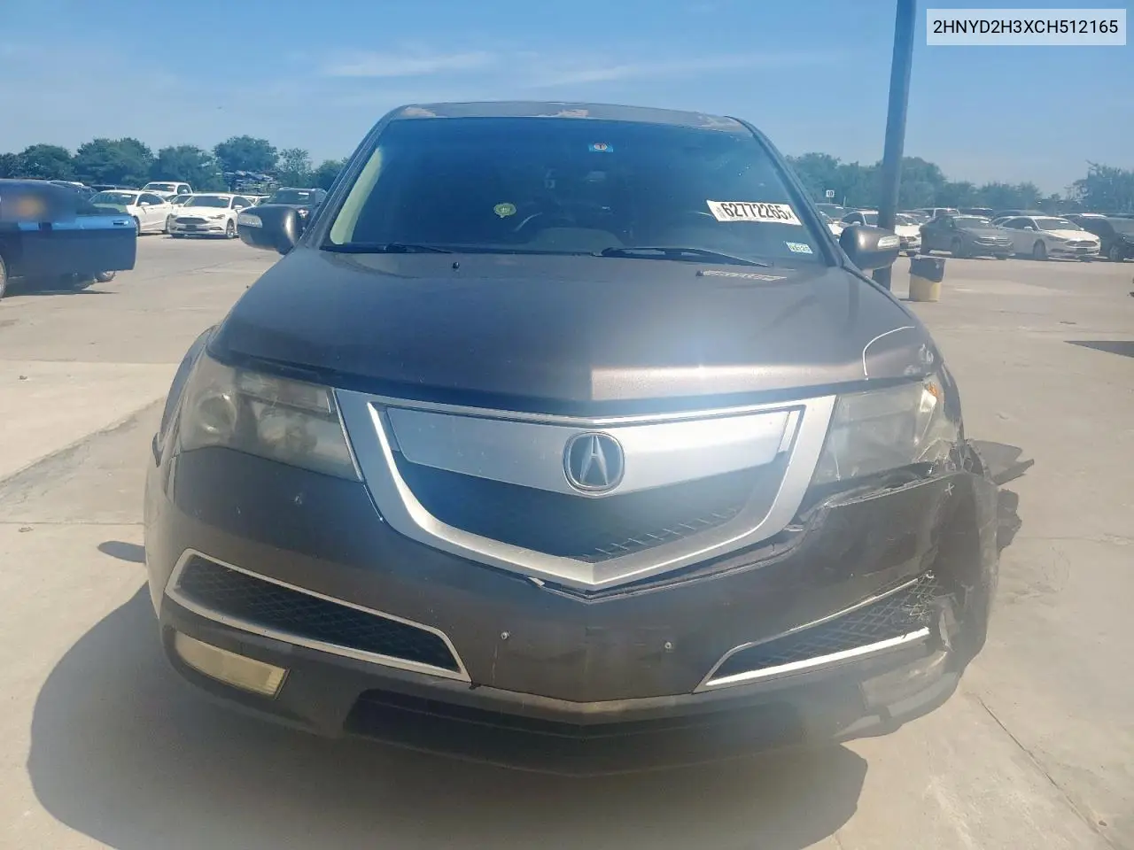 2012 Acura Mdx Technology VIN: 2HNYD2H3XCH512165 Lot: 62772265