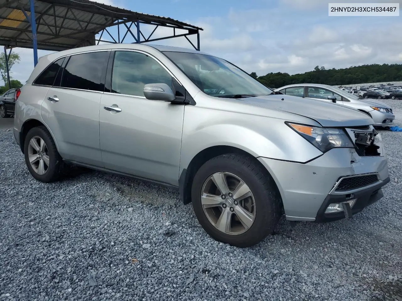 2012 Acura Mdx Technology VIN: 2HNYD2H3XCH534487 Lot: 62842825