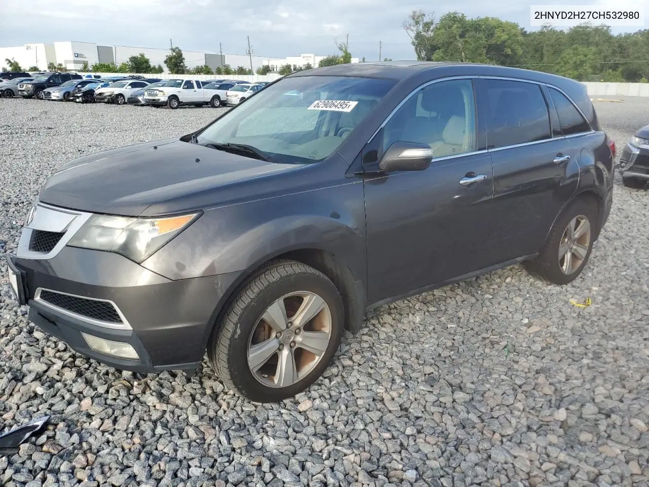 2012 Acura Mdx VIN: 2HNYD2H27CH532980 Lot: 62906495