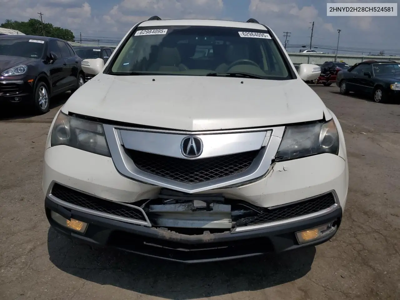 2012 Acura Mdx VIN: 2HNYD2H28CH524581 Lot: 62984095