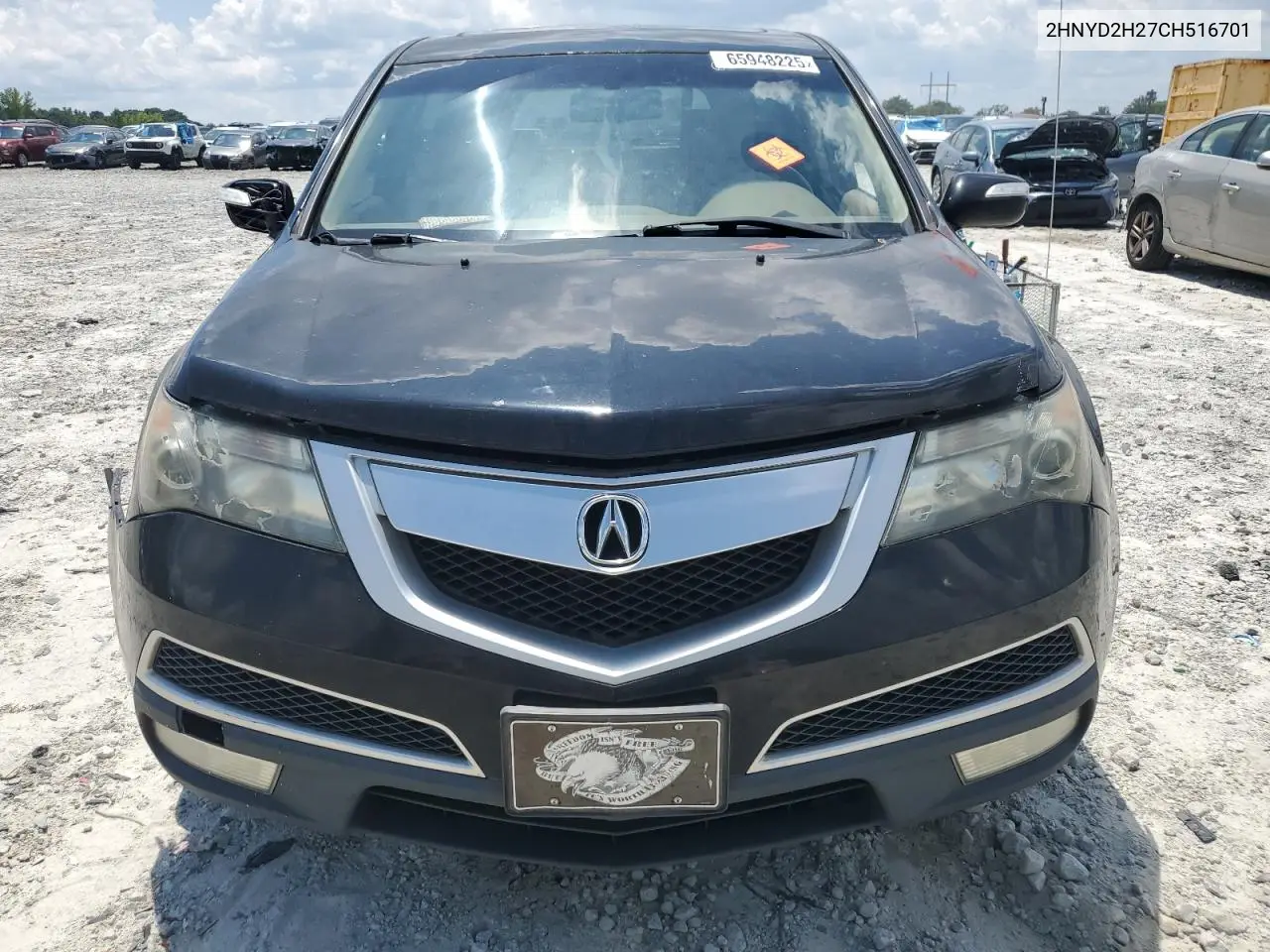 2012 Acura Mdx VIN: 2HNYD2H27CH516701 Lot: 65948225