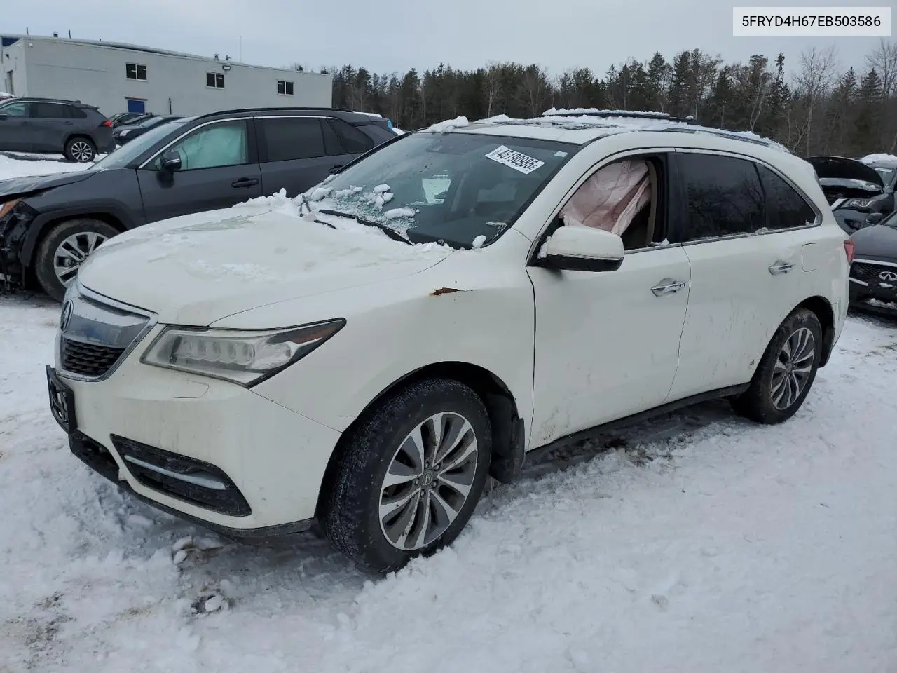 2014 Acura Mdx Technology VIN: 5FRYD4H67EB503586 Lot: 45190985
