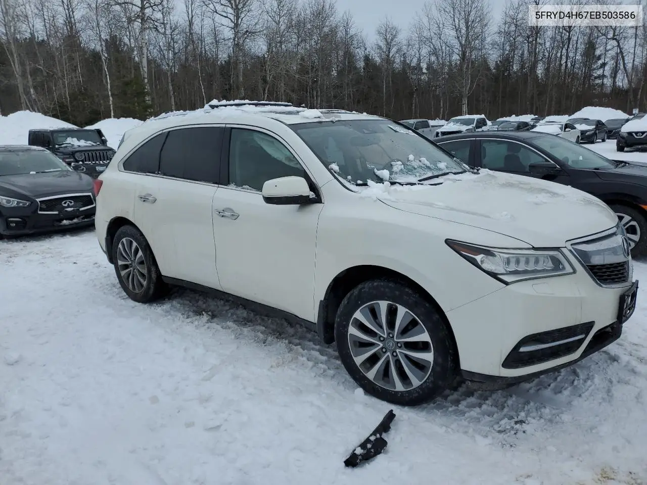 2014 Acura Mdx Technology VIN: 5FRYD4H67EB503586 Lot: 45190985