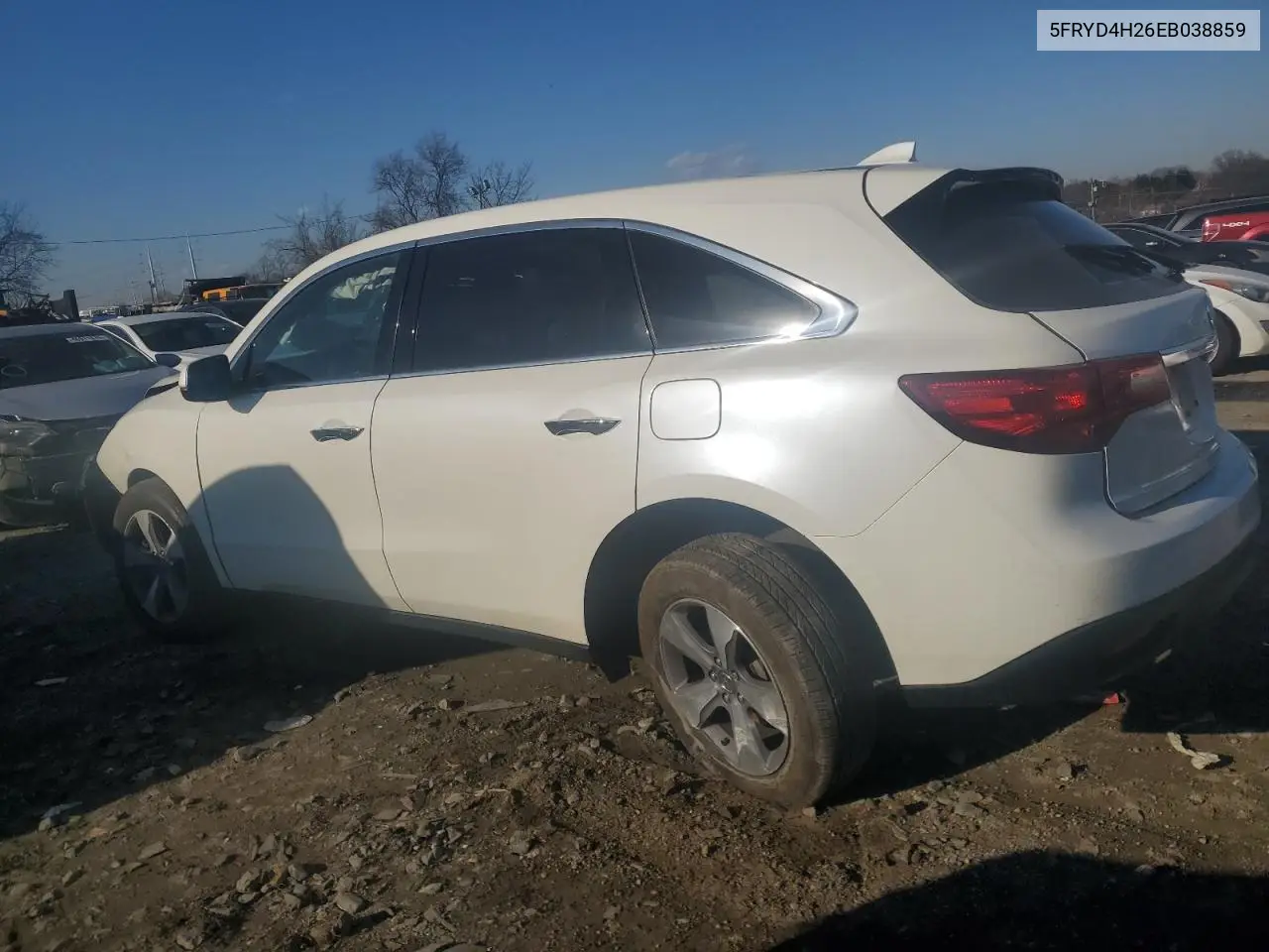 2014 Acura Mdx VIN: 5FRYD4H26EB038859 Lot: 46517465