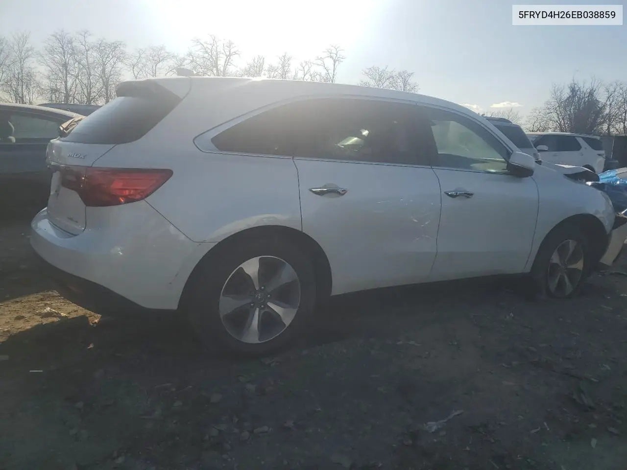 2014 Acura Mdx VIN: 5FRYD4H26EB038859 Lot: 46517465