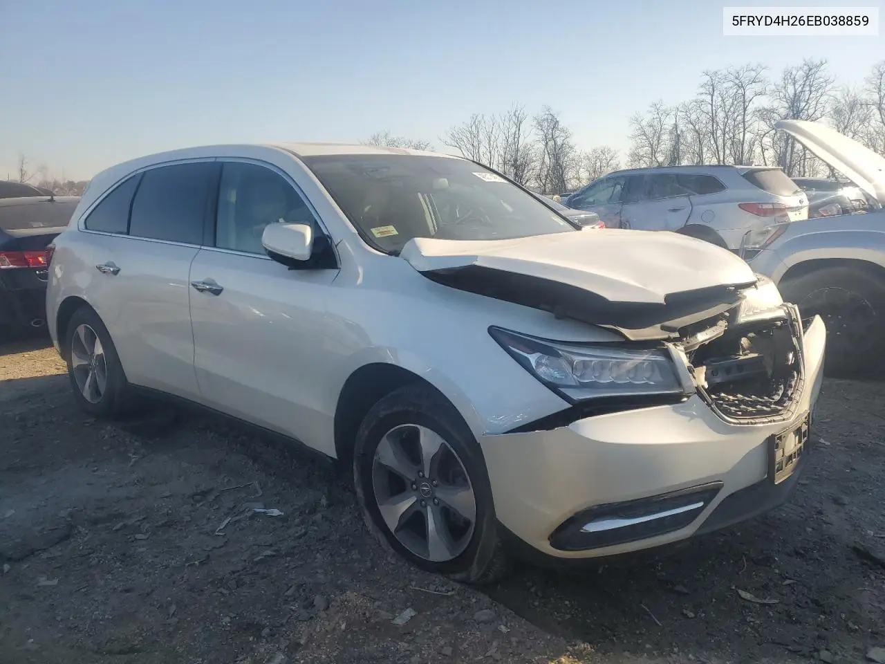 2014 Acura Mdx VIN: 5FRYD4H26EB038859 Lot: 46517465