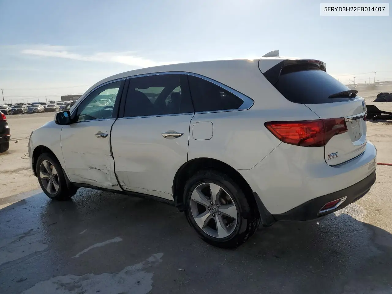 2014 Acura Mdx VIN: 5FRYD3H22EB014407 Lot: 46818645