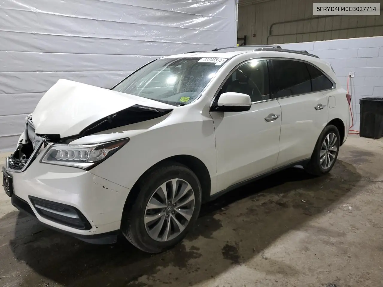 2014 Acura Mdx Technology VIN: 5FRYD4H40EB027714 Lot: 47245575