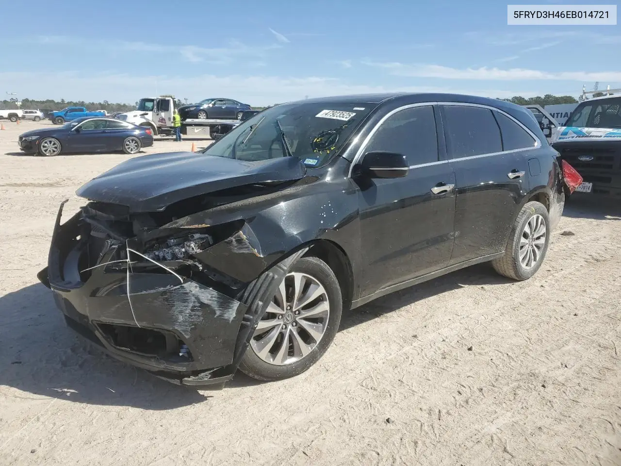 2014 Acura Mdx Technology VIN: 5FRYD3H46EB014721 Lot: 47923525