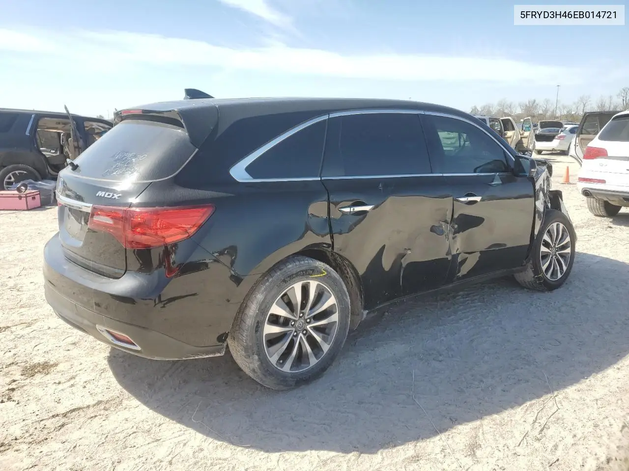 2014 Acura Mdx Technology VIN: 5FRYD3H46EB014721 Lot: 47923525