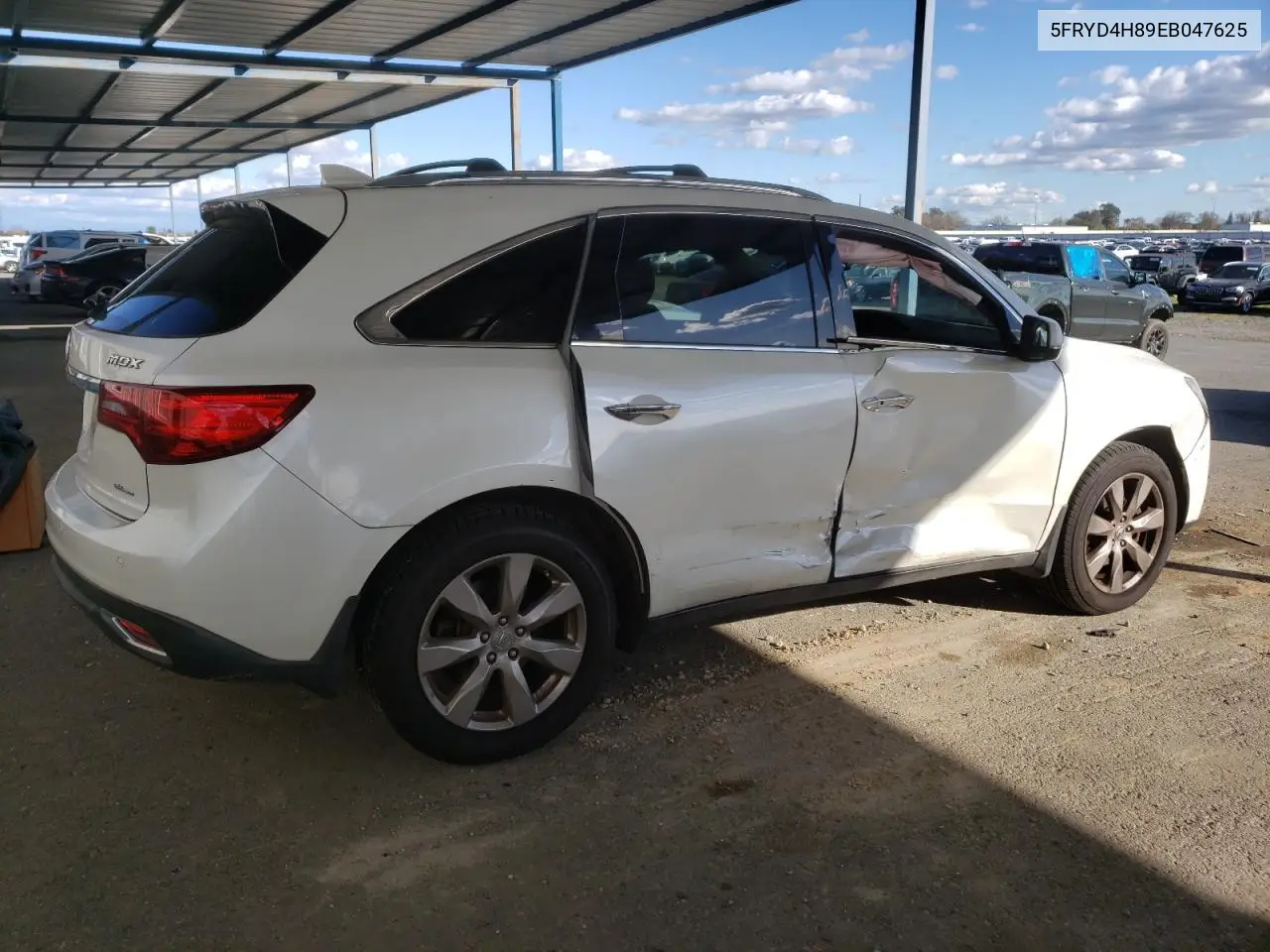 2014 Acura Mdx Advance VIN: 5FRYD4H89EB047625 Lot: 49303185