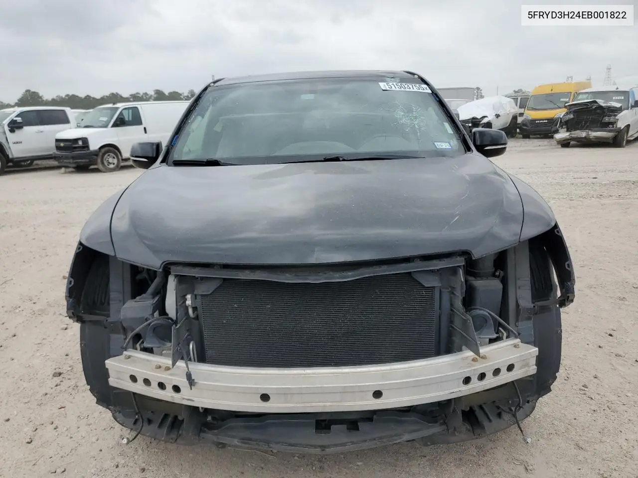 2014 Acura Mdx VIN: 5FRYD3H24EB001822 Lot: 51503755