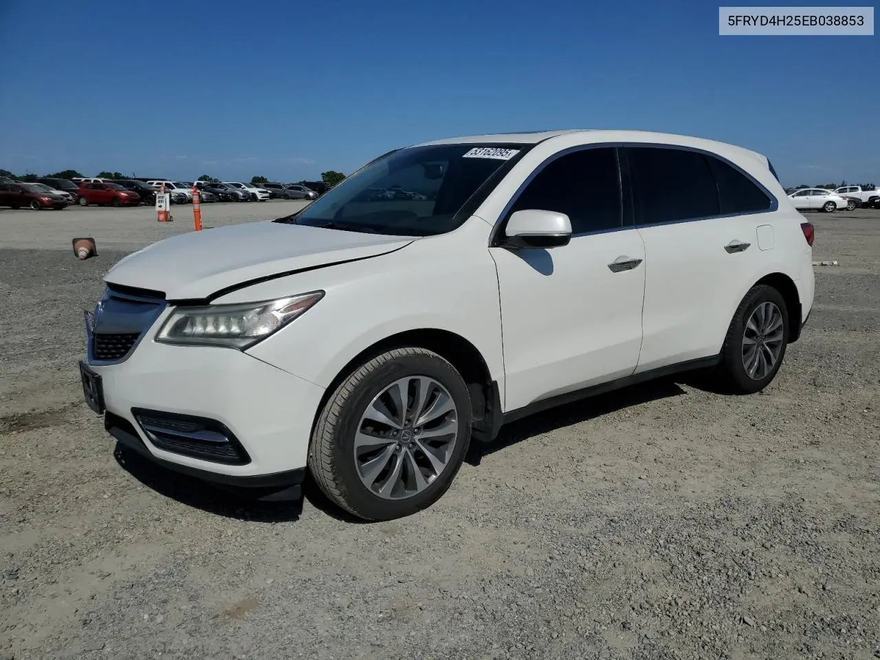 2014 Acura Mdx VIN: 5FRYD4H25EB038853 Lot: 53162095