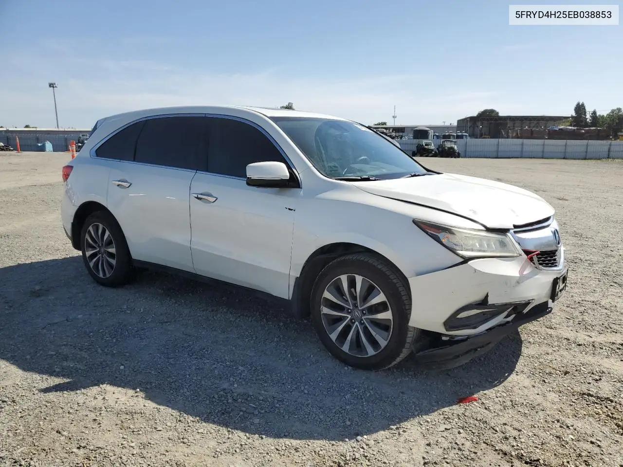 2014 Acura Mdx VIN: 5FRYD4H25EB038853 Lot: 53162095