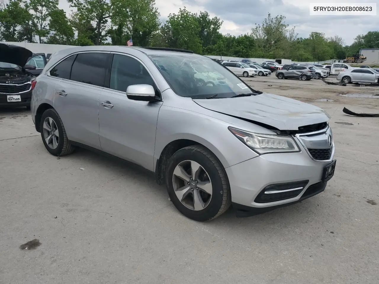2014 Acura Mdx VIN: 5FRYD3H20EB008623 Lot: 55636745