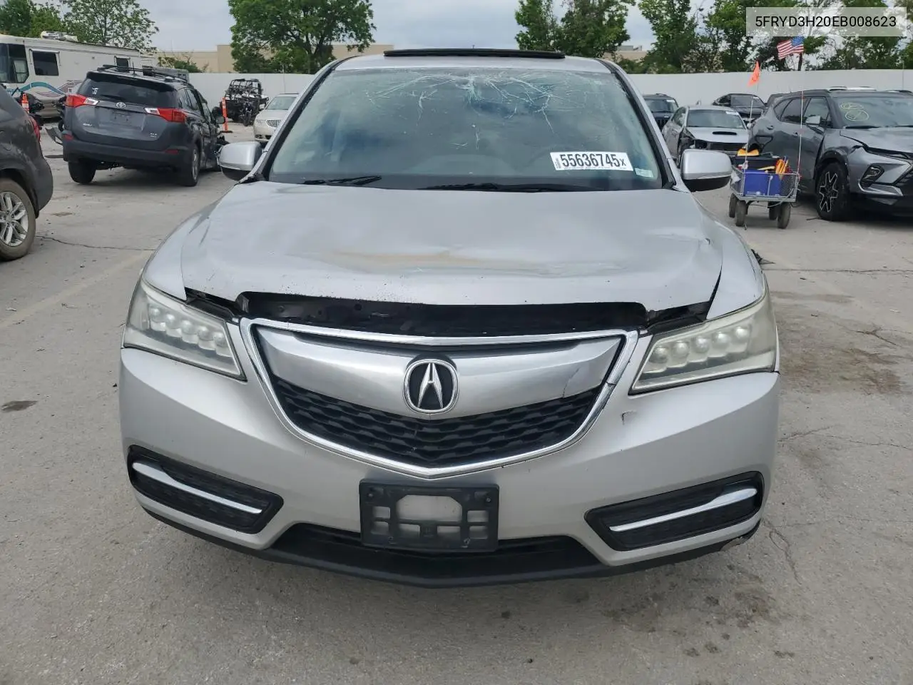 2014 Acura Mdx VIN: 5FRYD3H20EB008623 Lot: 55636745