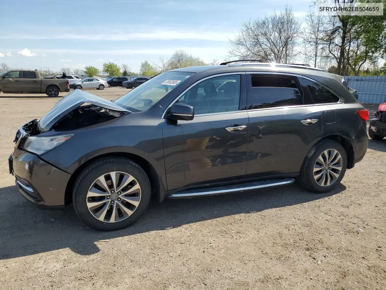 2014 Acura Mdx Technology VIN: 5FRYD4H62EB504659 Lot: 55662885