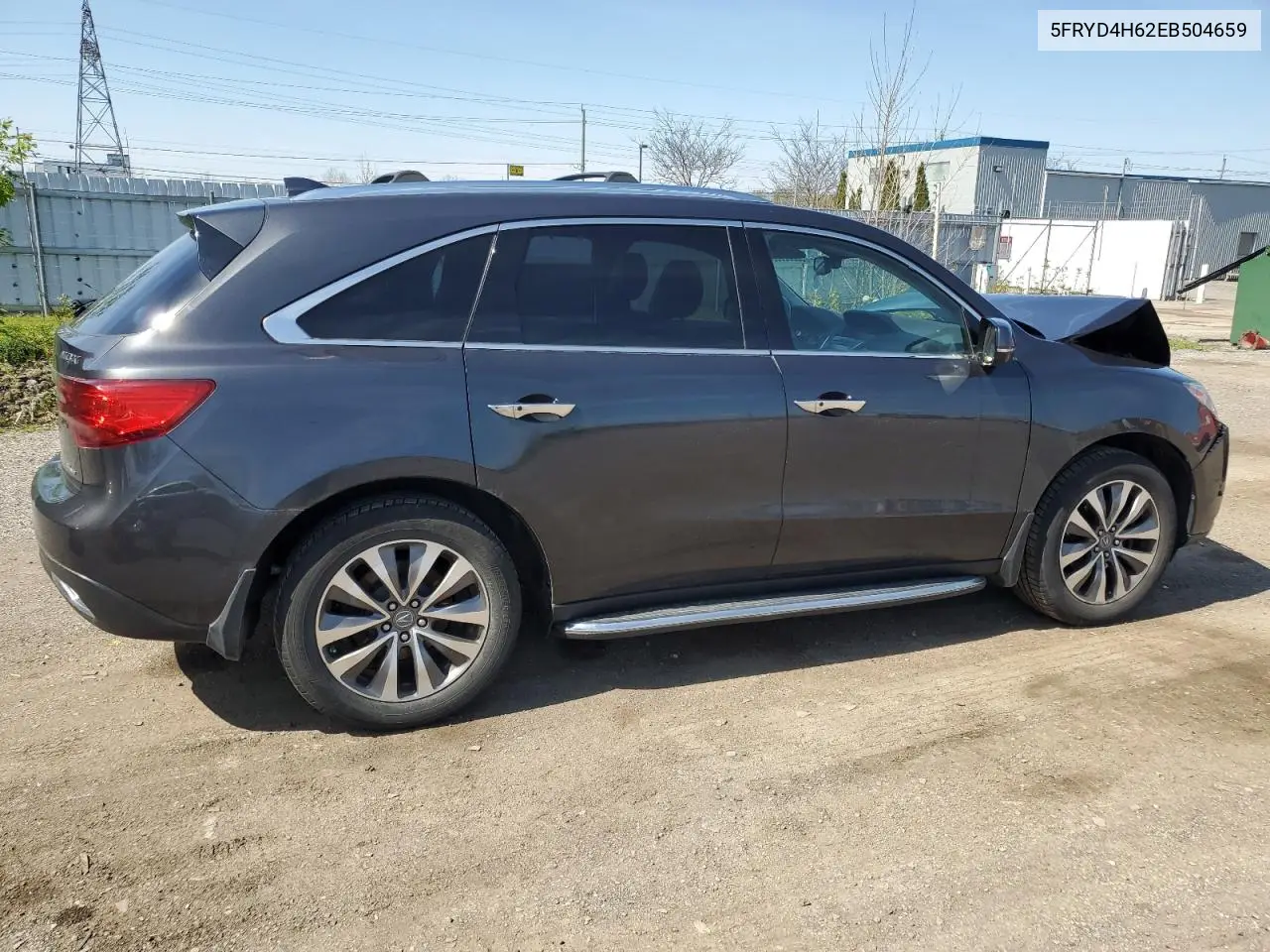2014 Acura Mdx Technology VIN: 5FRYD4H62EB504659 Lot: 55662885