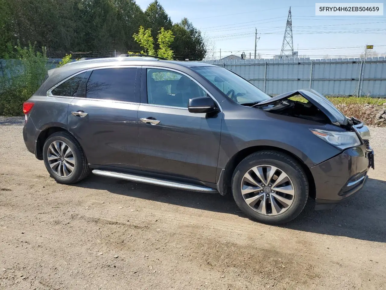 2014 Acura Mdx Technology VIN: 5FRYD4H62EB504659 Lot: 55662885