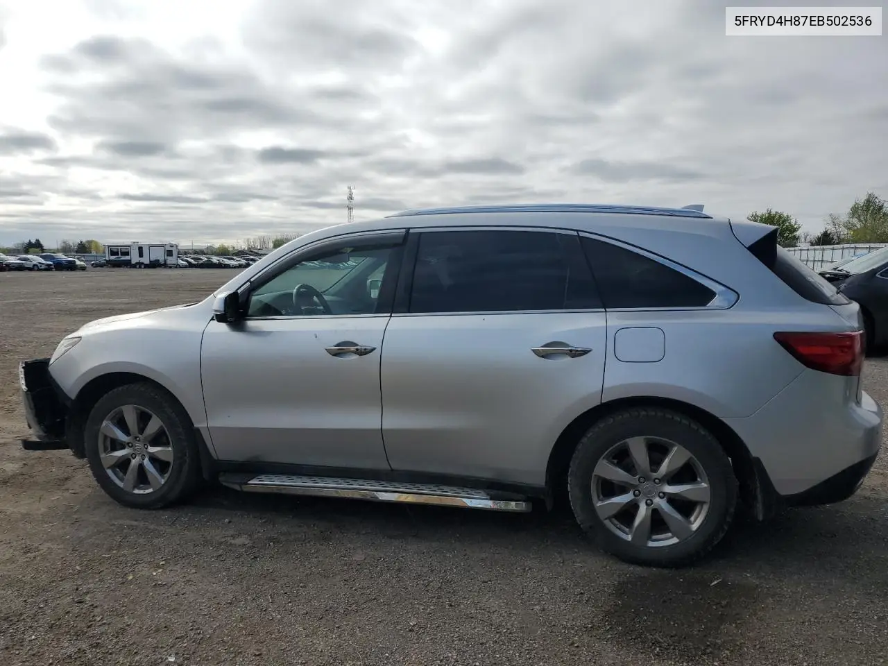 2014 Acura Mdx Advance VIN: 5FRYD4H87EB502536 Lot: 55739125
