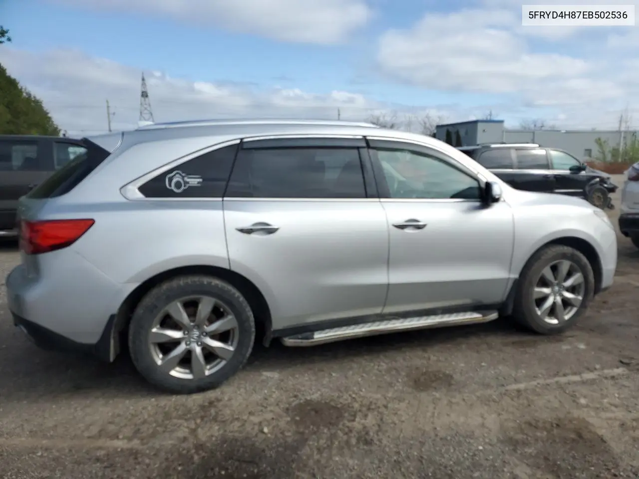2014 Acura Mdx Advance VIN: 5FRYD4H87EB502536 Lot: 55739125